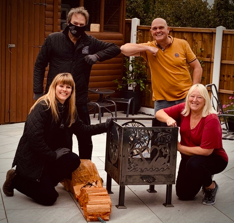Derby couple win a fire pit!
