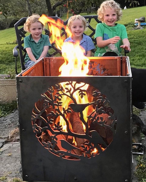 Large Oak Tree & Blackbirds Fire Pit £299