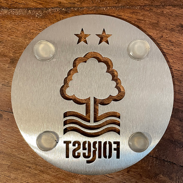 Nottingham Forest Round 10cm Steel Coaster Beer Mat