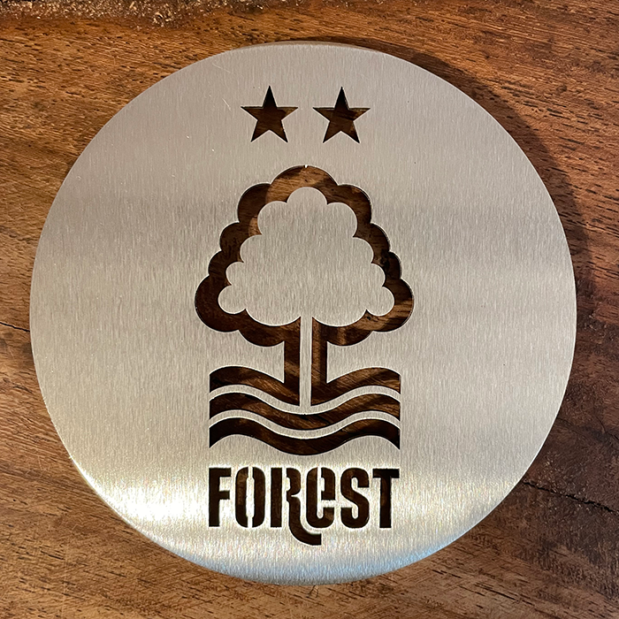 Nottingham Forest Round 10cm Steel Coaster Beer Mat
