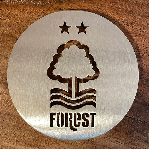 Nottingham Forest Round 10cm Steel Coaster Beer Mat