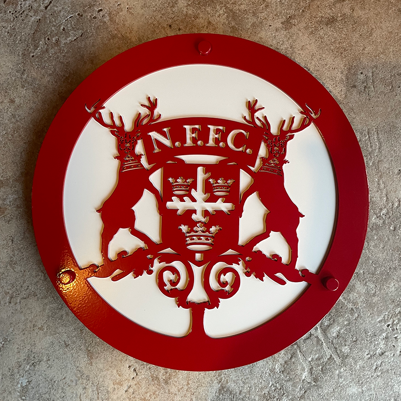 Nottingham Forest Vintage 1958-1974 Logo | Red Round Wall Panel