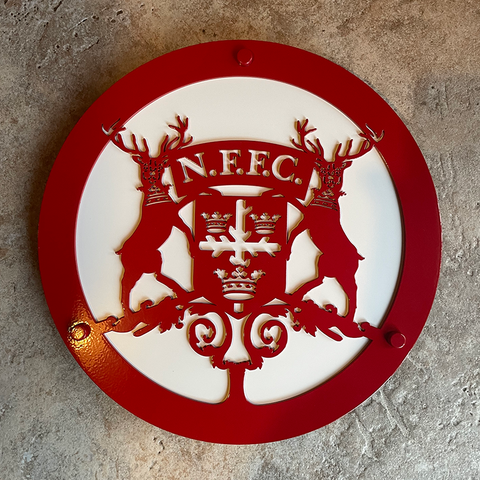 Nottingham Forest Vintage 1958-1974 Logo | Red Round Wall Panel