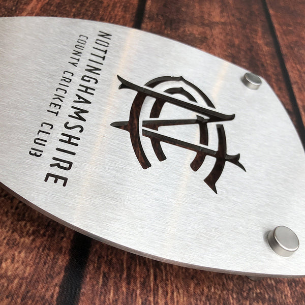 Nottinghamshire County Cricket Club, Stainless Steel, Wall Shields