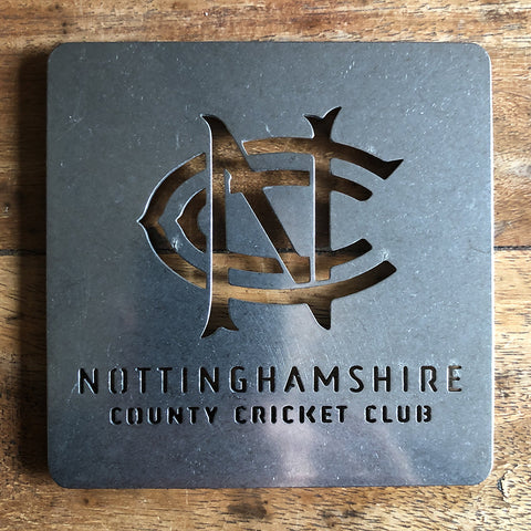 Nottinghamshire County Cricket Club Stainless Steel Drink Mat Coaster