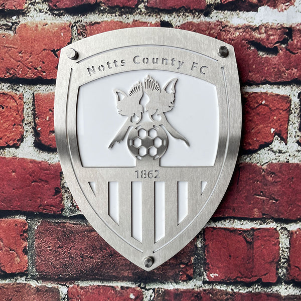 Notts County Football Club  - Black, Steel Wall Shield (3 Sizes)