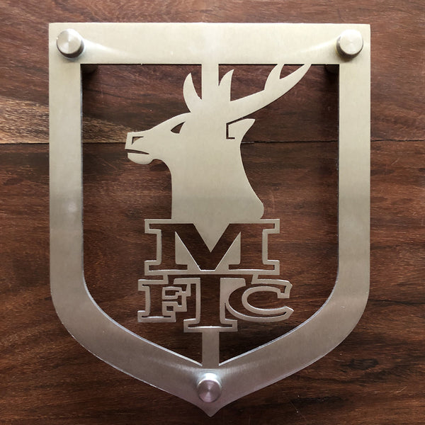 Mansfield Town Football Club 15x18cm Small Stainless Steel Shield