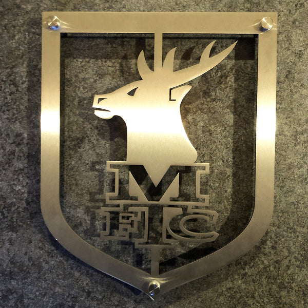 Mansfield Town Football Club 23x28.5cm Medium Stainless Steel Shield