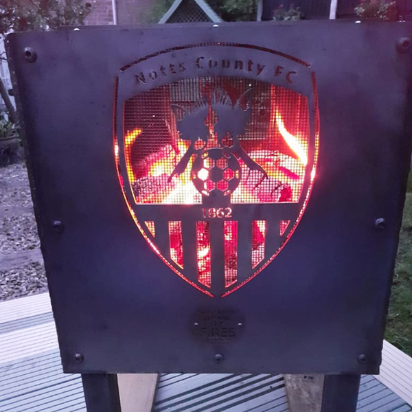 Small Notts County Football Club (with Flames) 40cm Fire Pit £249