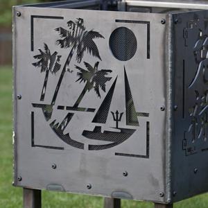 Palm Trees with Sailboat