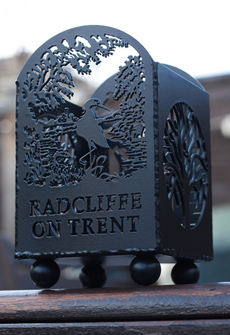 Radcliffe Steel Candle Holder (100mm x 100mm x 170mm height, 800g)