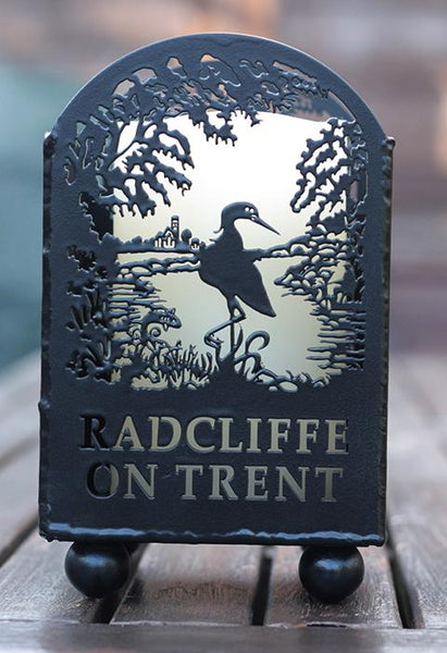 Radcliffe Steel Candle Holder (100mm x 100mm x 170mm height, 800g)