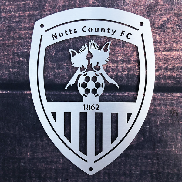 Notts County Football Club Stainless Steel Wall Shield (3 Sizes)