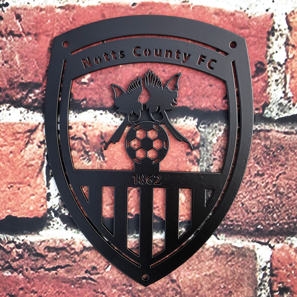 Notts County Football Club  - Black, Steel Wall Shield (3 Sizes)