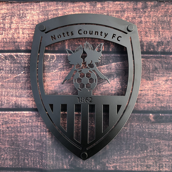 Notts County Football Club  - Black, Steel Wall Shield (3 Sizes)