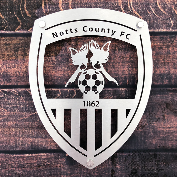 Notts County Football Club Stainless Steel Wall Shield (3 Sizes)