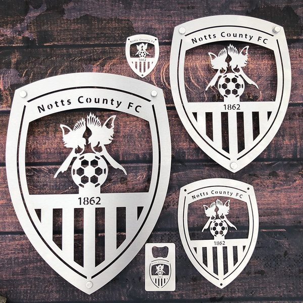 Notts County Football Club Stainless Steel Wall Shield (3 Sizes)