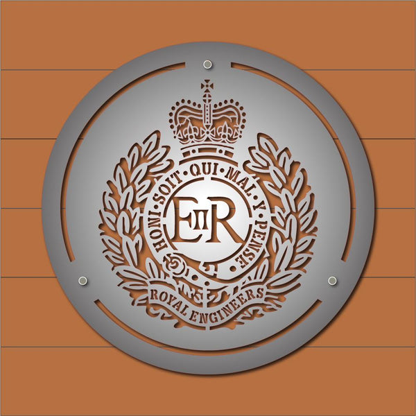 Military Royal Engineers Steel Wall Panel by Great British Outdoor Fires