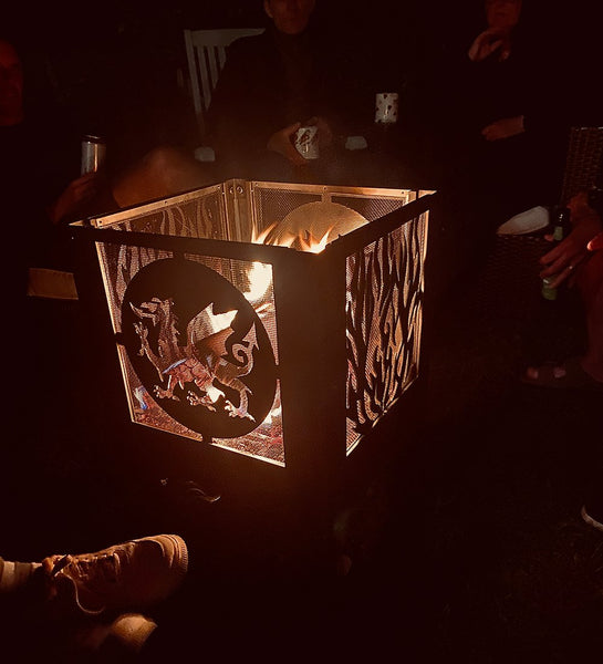 Medium Welsh Dragon and Flames Fire Pit £249