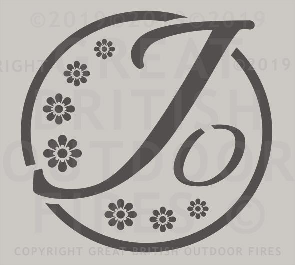 "This design is a circular border with the name Jo centred with daisies around the border."