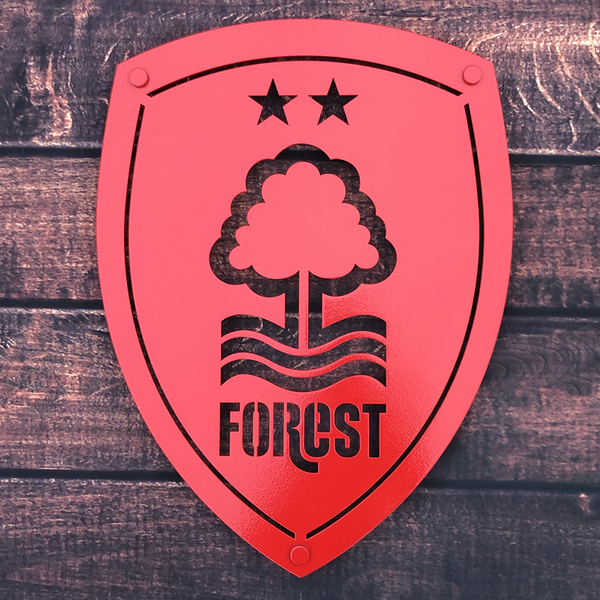 30x40cm Nottingham Forest Football Club Wall Shield on a fence