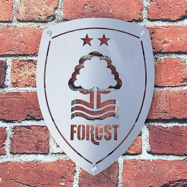 Nottingham Forest Football Club 30x40cm Stainless Steel Wall Shield by Great British Outdoor Fires
