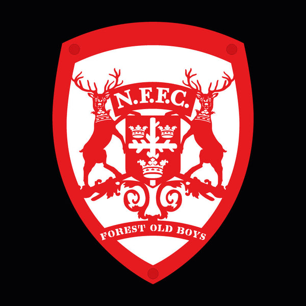 Nottingham Forest 'FOREST OLD BOYS' Red, Steel, Wall Shield