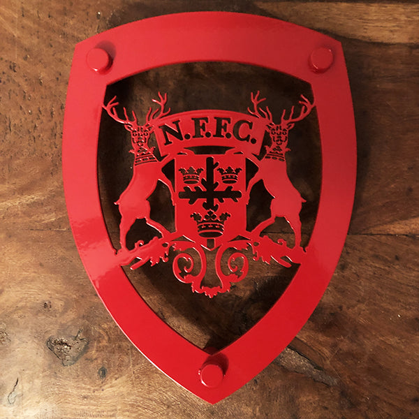 Nottingham Forest Vintage 1958-1974 Logo | Red Steel Wall Shield