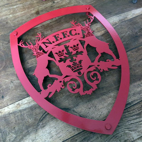 Nottingham Forest Vintage 1958-1974 Logo | Red Steel Wall Shield