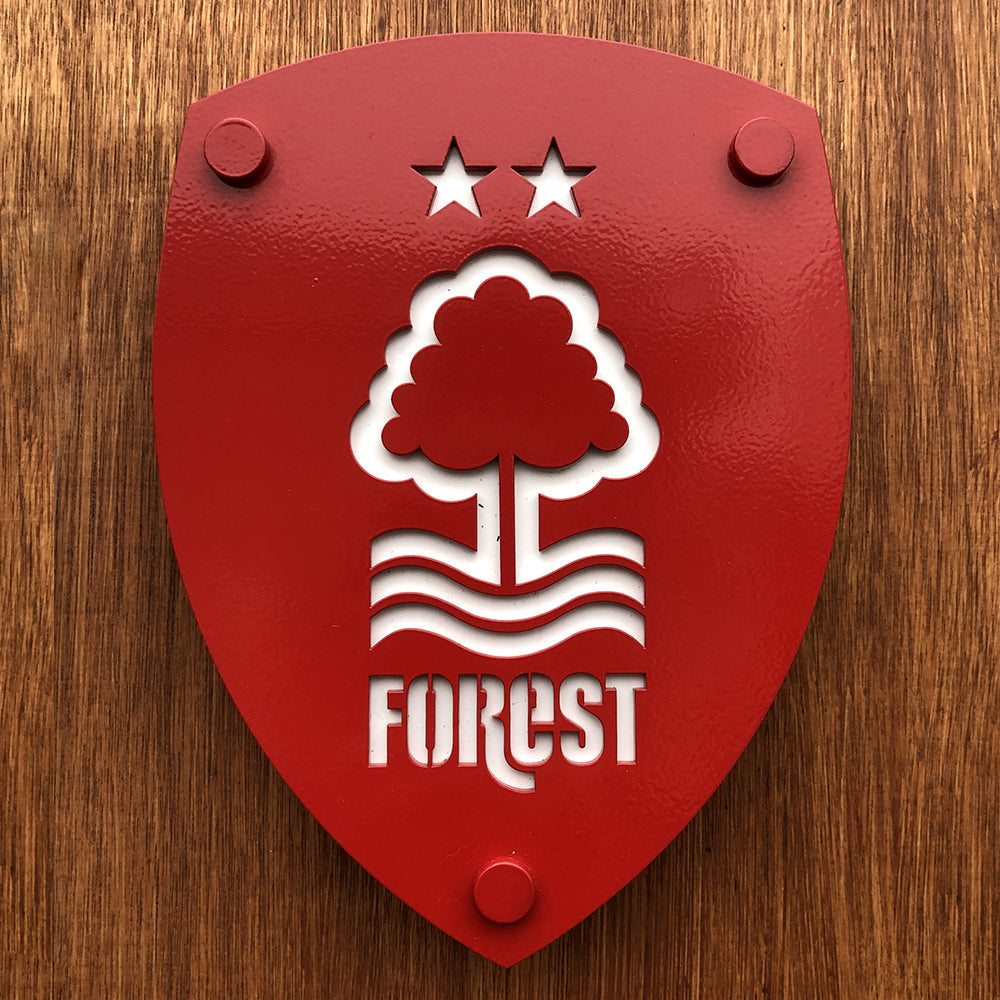 Nottingham Forest Football Club Wall Shield | Red With White Backing