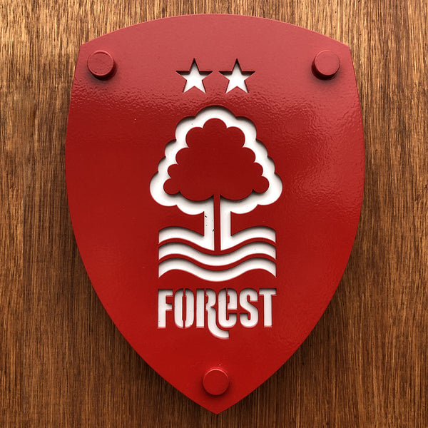 Nottingham Forest Football Club Wall Shield | Red With White Backing