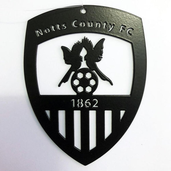 NCFC Shield 7.5x10cm Black Hanging Ornament