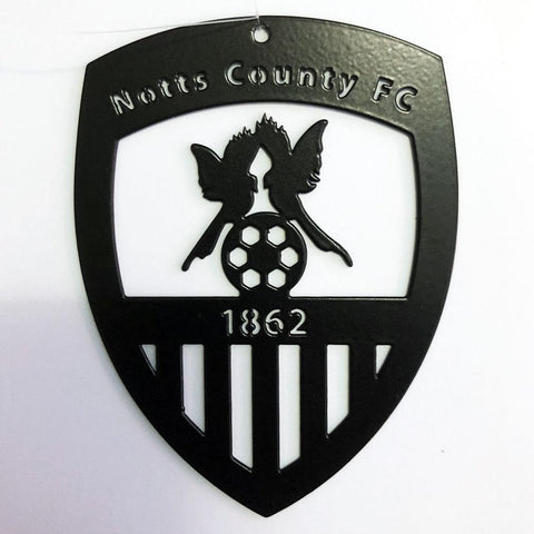 NCFC Shield 7.5x10cm Black Hanging Ornament