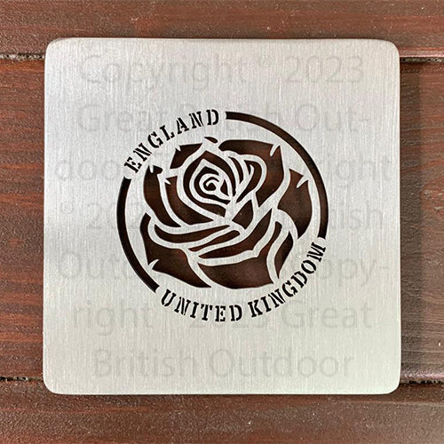 Robin Hood 10cm Stainless Steel Square Coaster Drink Mat