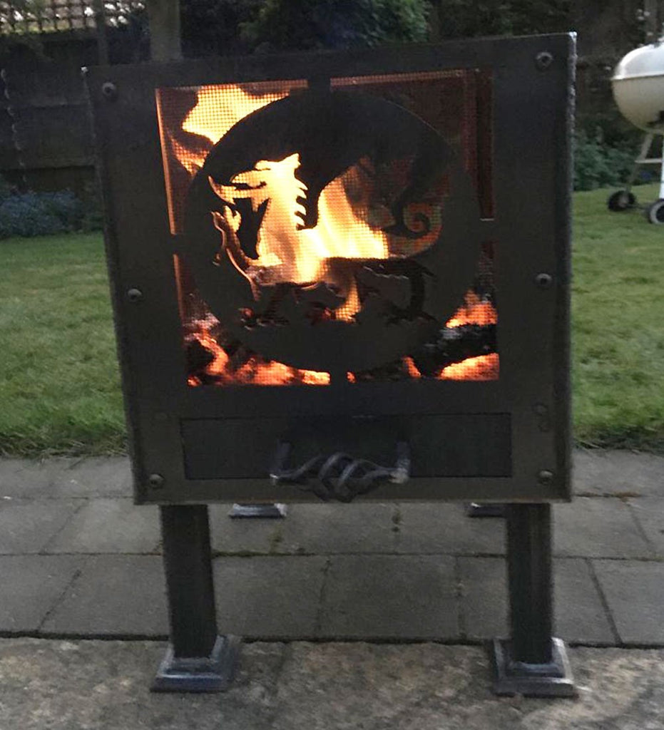 Medium Welsh Dragon and Flames Fire Pit £249