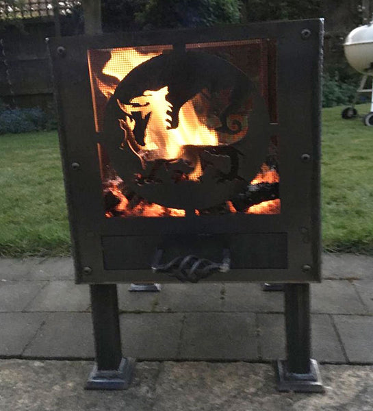 Medium Welsh Dragon and Flames Fire Pit £249