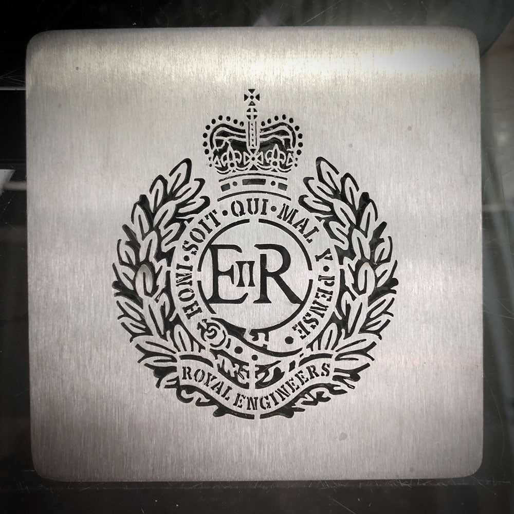 Royal Engineers 10cm Stainless Steel Coaster Drink Mat