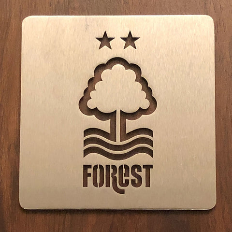 Nottingham Forest 10cm Stainless Steel Coaster Beer Mat