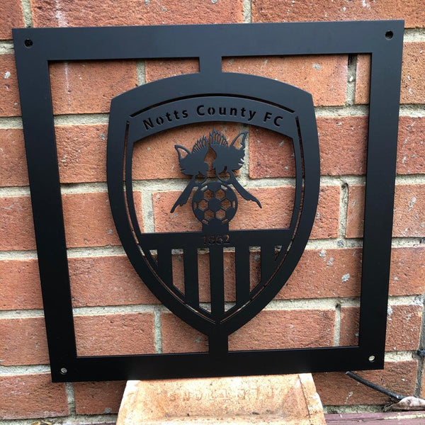 Notts County Football Club  - Black, Steel Wall Shield (3 Sizes)