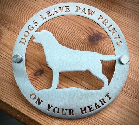 Dog Stainless Steel Panel | 16cm