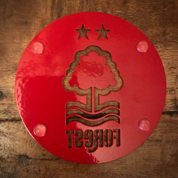 Nottingham Forest Round 10cm Steel Coaster Beer Mat