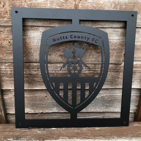 Notts County Football Club  - Black, Steel Wall Shield (3 Sizes)