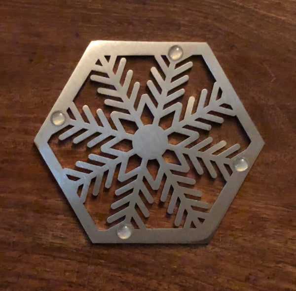 Christmas 10cm Stainless Steel Drinks Coaster