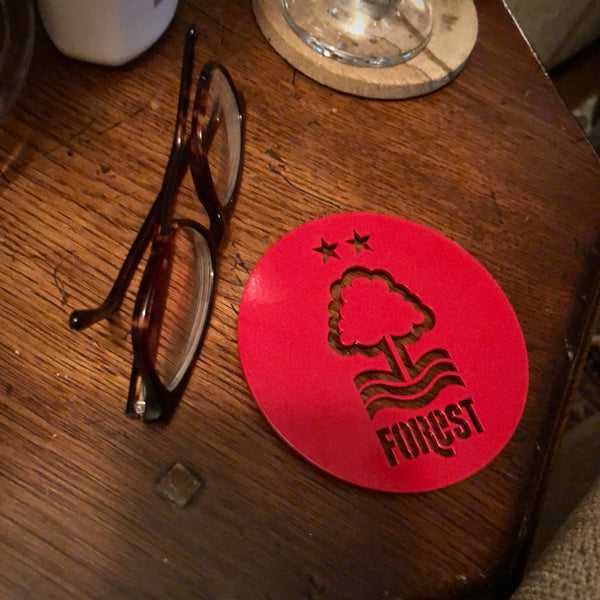 Nottingham Forest Round 10cm Steel Coaster Beer Mat