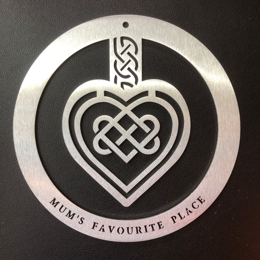 ‘Mum’ Celtic Stainless Steel Panel | 16cm
