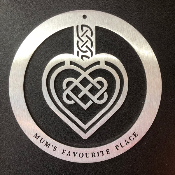 ‘Mum’ Celtic Stainless Steel Panel | 16cm