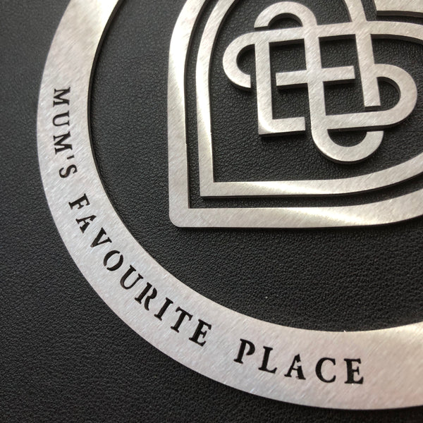 ‘Mum’ Celtic Stainless Steel Panel | 16cm