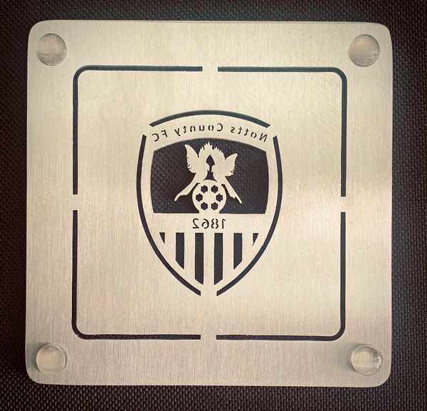 Notts County Football Club 10cm Stainless Steel Coaster Beer Mat