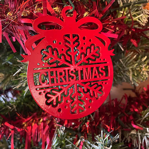 Christmas Tree Ornament | Red or Stainless