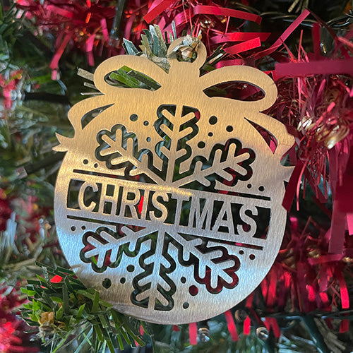 Christmas Tree Ornament | Red or Stainless